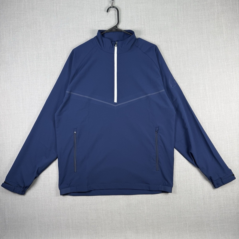 FootJoy FJ Pullover Men's Medium Navy Blue Quarter Zip Golf Performance Stretch